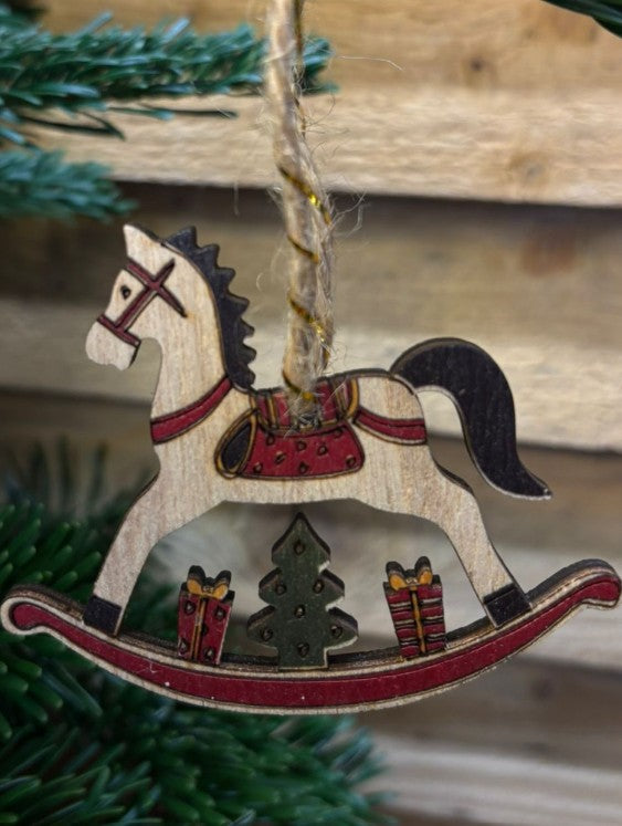 Cheval à bascule bois