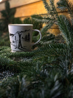 Tasse en porcelaine noir et blanc Courchevel