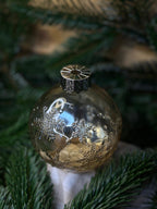 Boule de Noël à cocktail avec paille –  couleur champagne (450 ml)