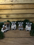 Train du Père Noël en bois (31 cm)