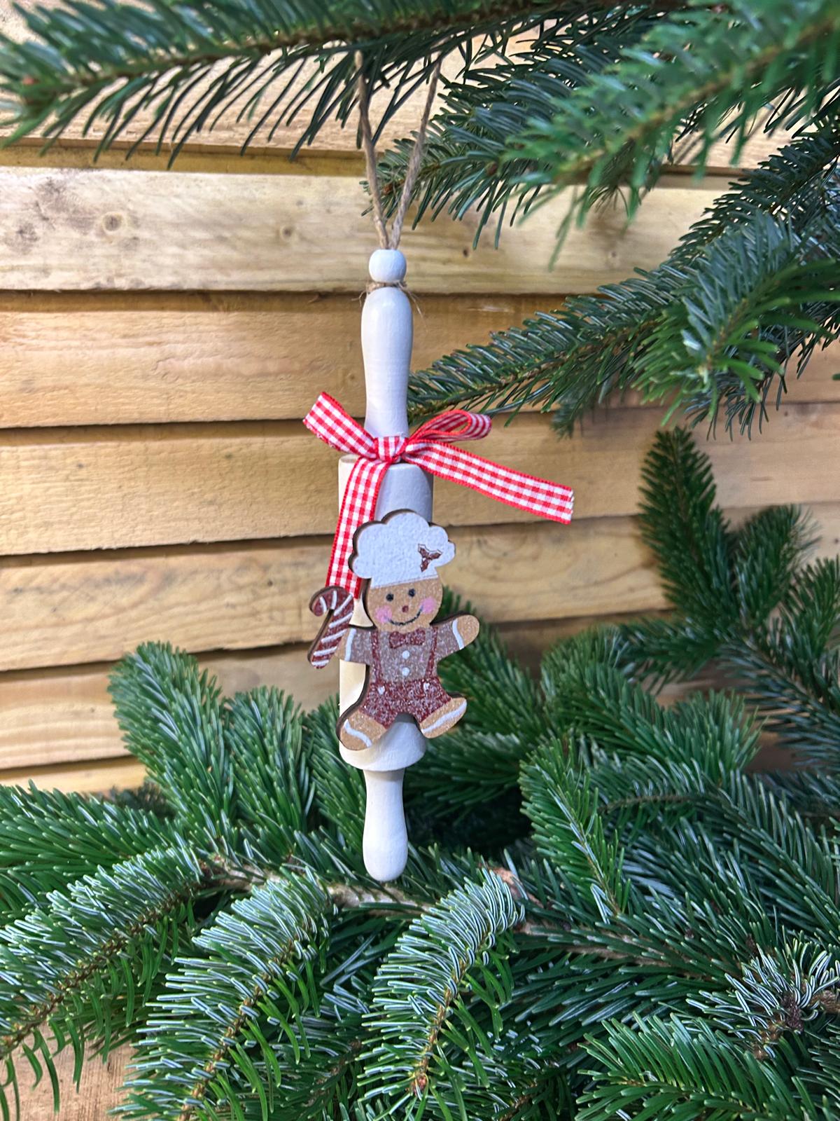 Rouleau à pâtisserie monsieur suspendu en bois