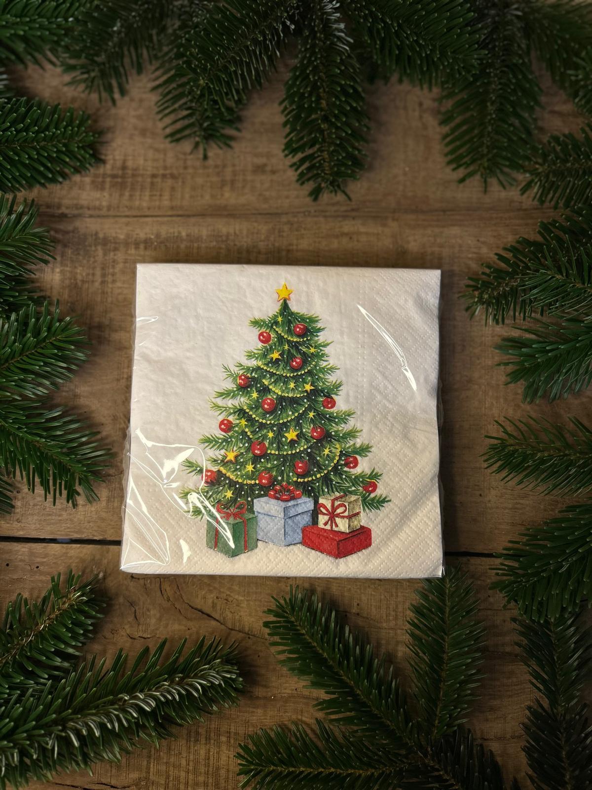 Serviettes en papier décor Noël – Sapin