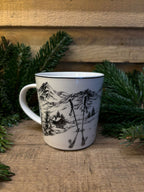 Tasse en porcelaine noir et blanc Chamonix