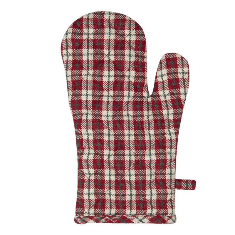 Gant de Cuisine Matelassé – Motif Cerf & Tartan Écossais