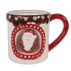 Mug de Noël en Céramique 375 ml – Motif Père Noël & Décor Chocolat