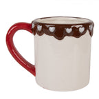 Mug de Noël en Céramique 375 ml – Motif Père Noël & Décor Chocolat